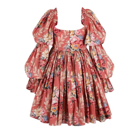 Selkie The Autumn Raphaelite Puff Mini Dress Small - Picture 2 of 9